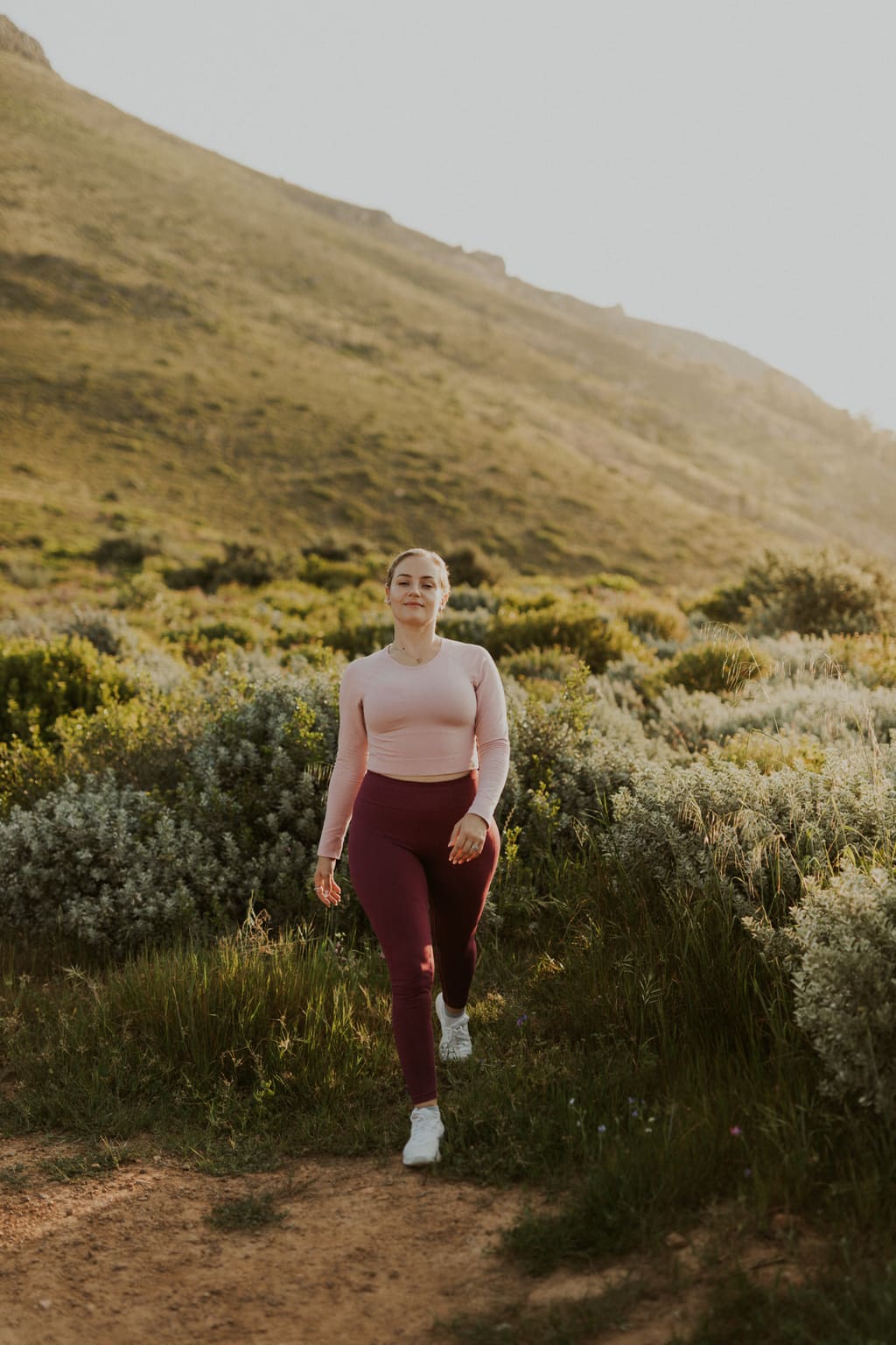 Lashara walking on a trail in Cape Town