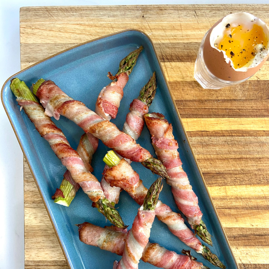 Asparagus & bacon air fryer dippers.